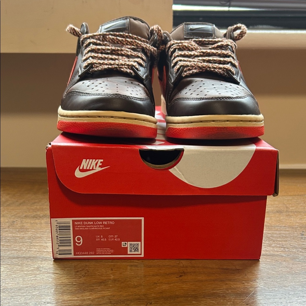Nike Dunk Low Retro LT British Tab/Picante Red Sneakers